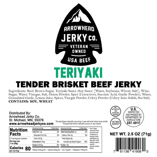 Teriyaki Brisket Beef Jerky